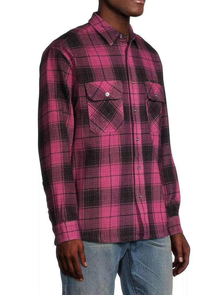 Purple Brand Plaid Cotton Flannel Shirt 4