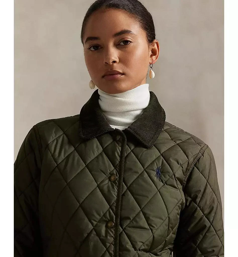Ralph Lauren Women
s Corduroy-Trim Quilted Barn Jacket 3