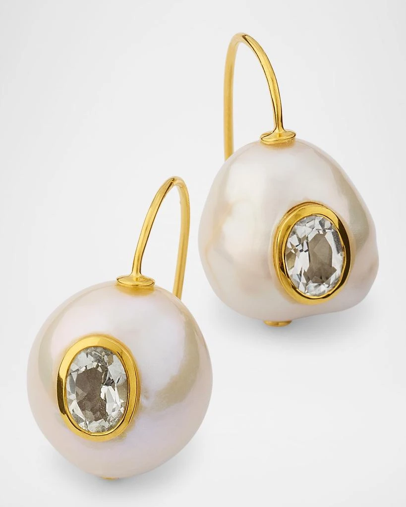 Lizzie Fortunato Pearl Pablo Earrings in Green Amethyst 3