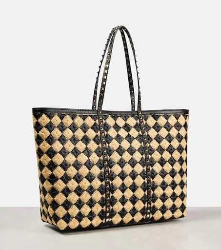 Valentino Rockstud Large checked tote bag 4