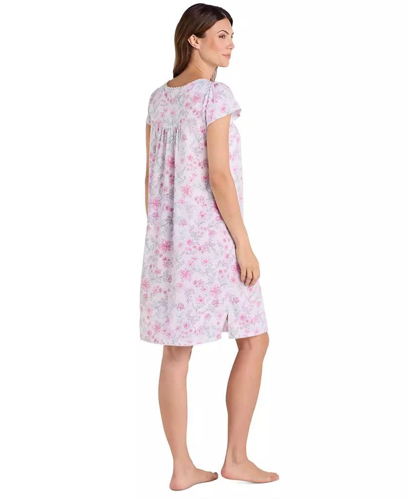 Miss Elaine Women's Short-Sleeve Printed Short Gown 2