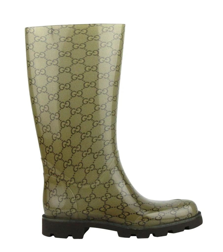 Gucci Women's ssima Pattern Rubber Rain Boots 6
