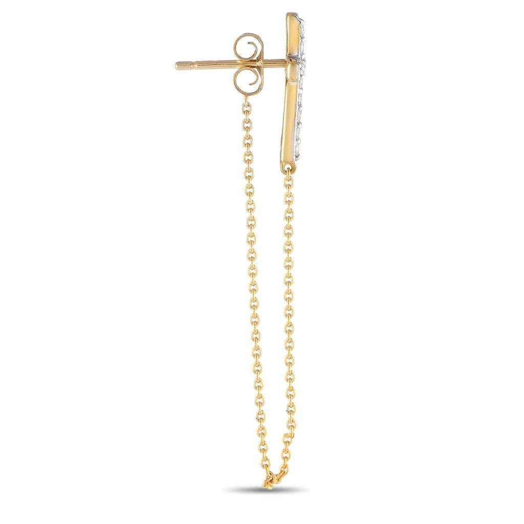 Non Branded 10K Yellow Gold 0.25ct Diamond Cross Earrings ER28552 2