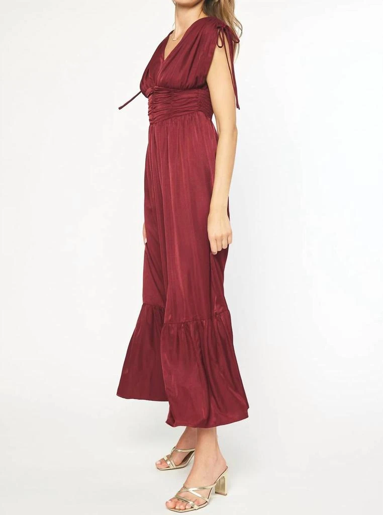 chinese dress ladies Embroidered Floral Maxi Dress w/Contrast Trim - Entro