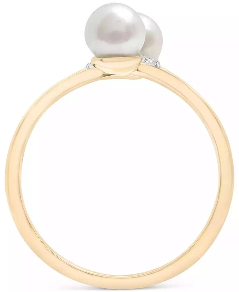 Macy's Cultured Freshwater Pearl (5mm) & Diamond Accent Bypass Ring in 10k Gold 3
