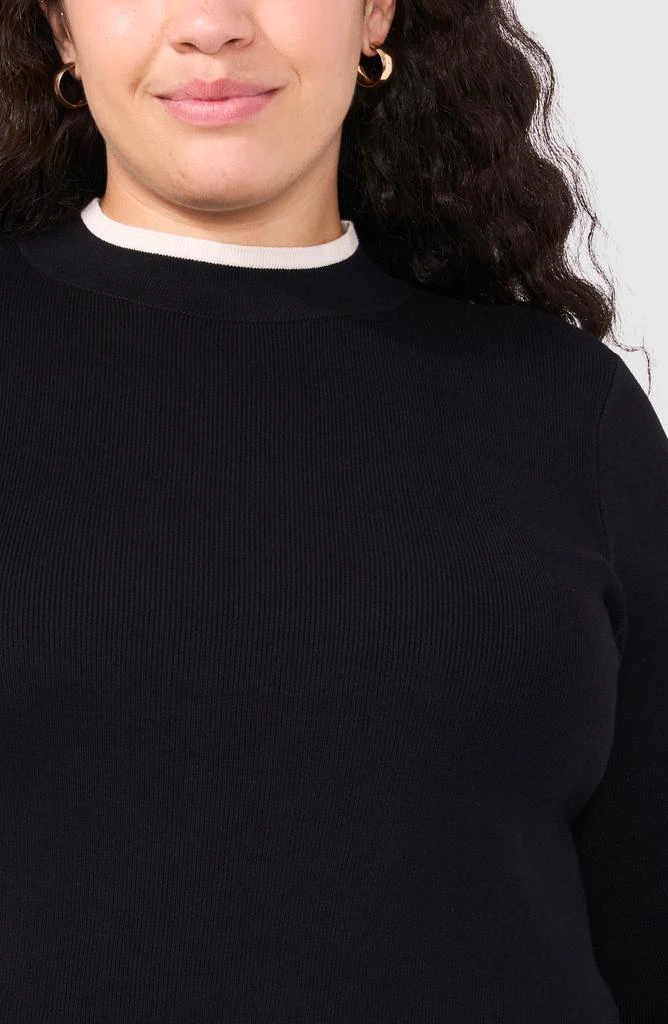 Halogen Tipped Flare Cuff Mock Neck Sweater 3
