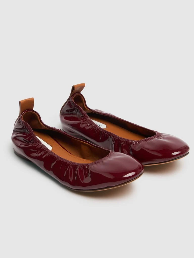 Lanvin 10mm Glossy Leather Ballerina Flats 2