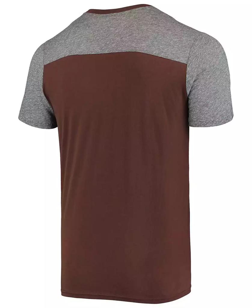 Majestic Men's Brown, Heathered Gray Cleveland Browns Gridiron Classics Field Goal Slub T-shirt