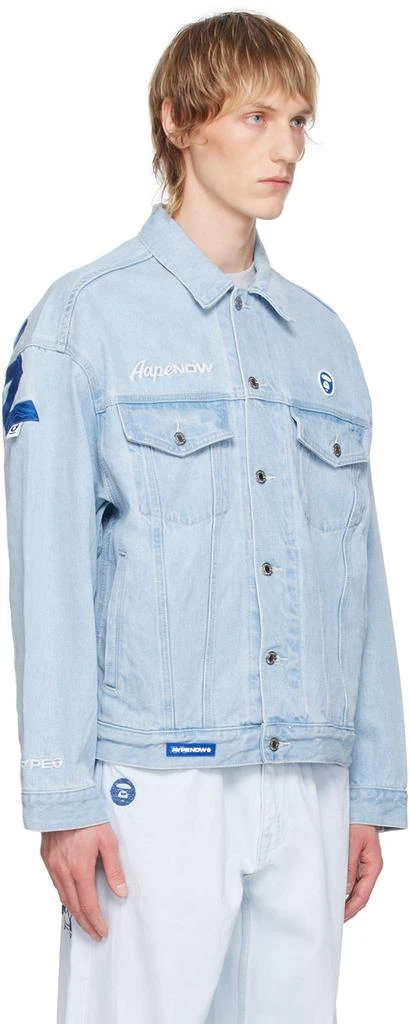 AAPE by A Bathing Ape Blue Hooded Denim Jacket 4