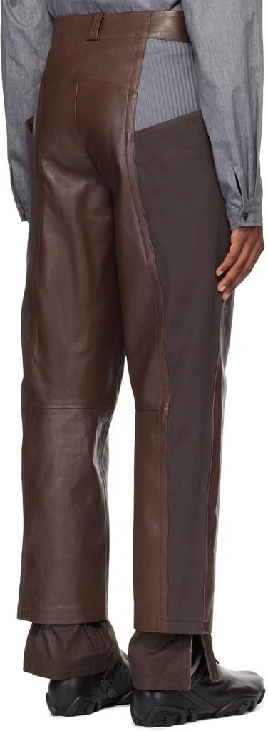 ECCO.kollektive Brown Kiko Kostadinov Edition Milne Leather Trousers 3