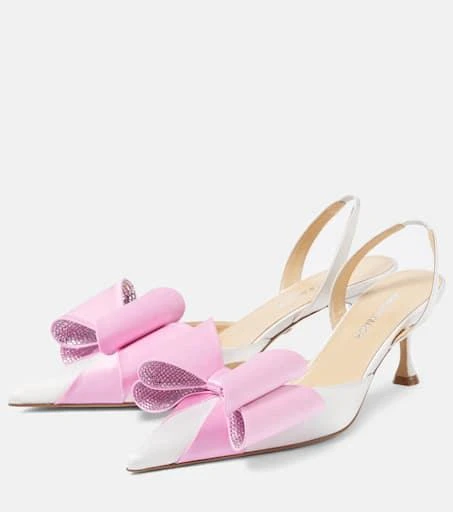 Mach & Mach Le Cadeau satin slingback pumps 4