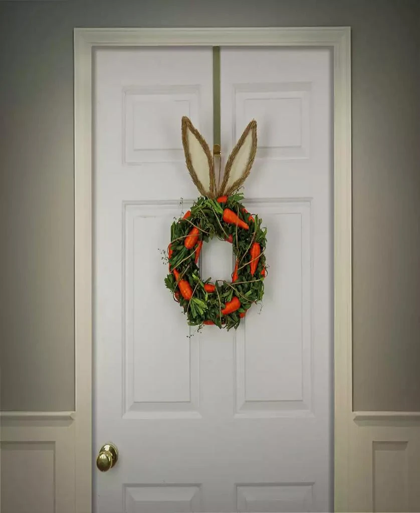 National Tree Company 21" Bunny Ears Carrot Wreath 3