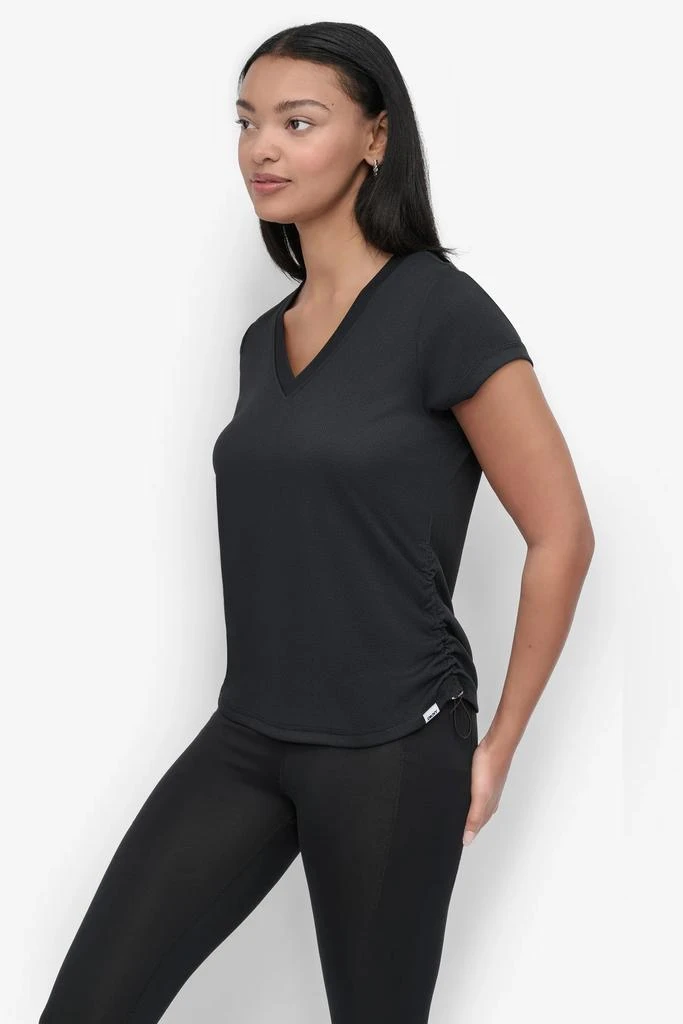 DKNY RUCHED TECH-MESH PERFORMANCE TEE 3