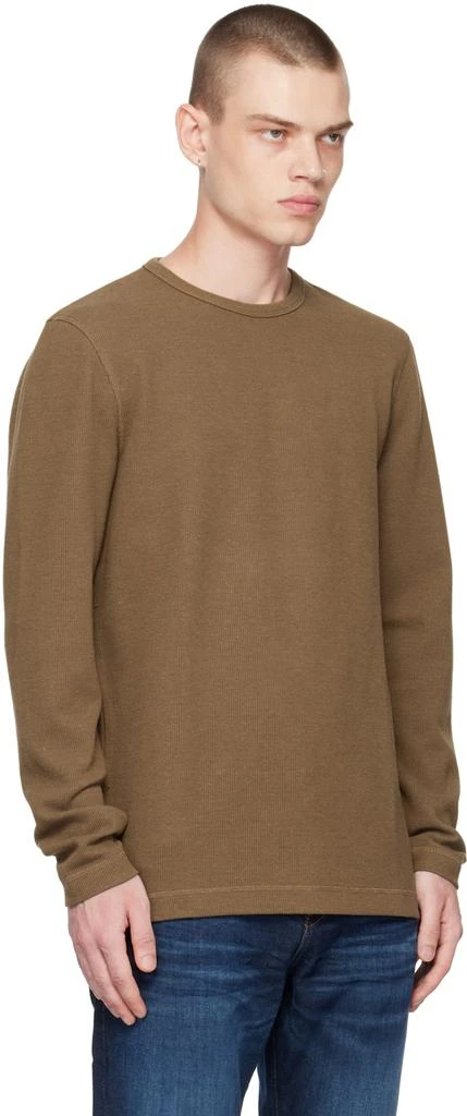Hugo Boss Beige Crewneck Long Sleeve T-Shirt 2