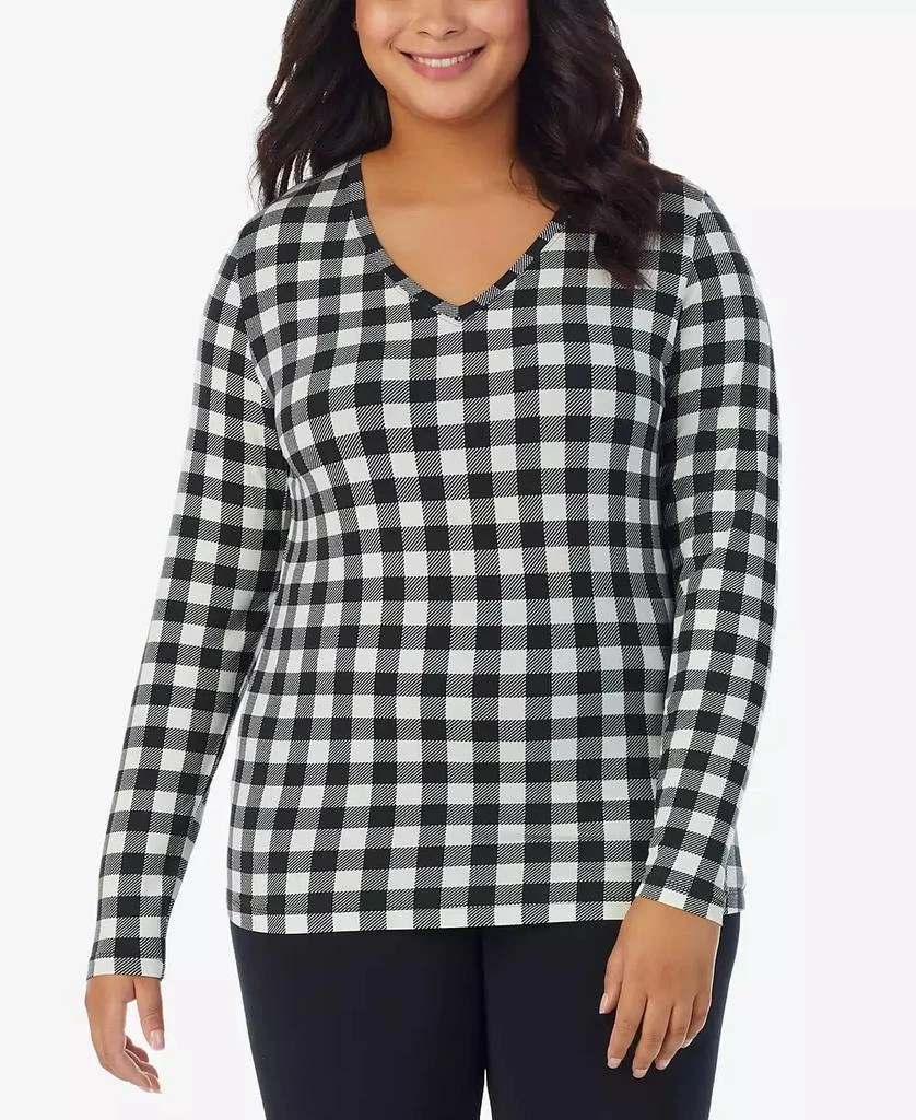 Cuddl Duds Plus Size Softwear Long-Sleeve V-Neck Top 3