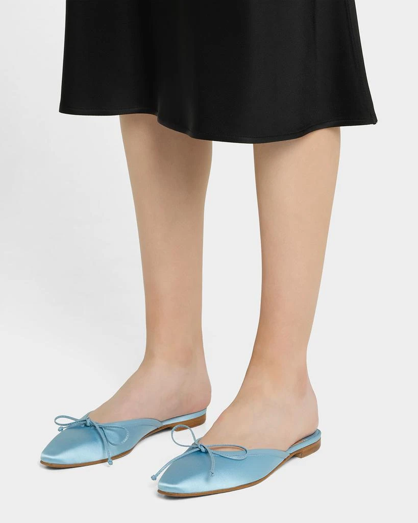 Manolo Blahnik Satin Bow Ballerina Flats 2