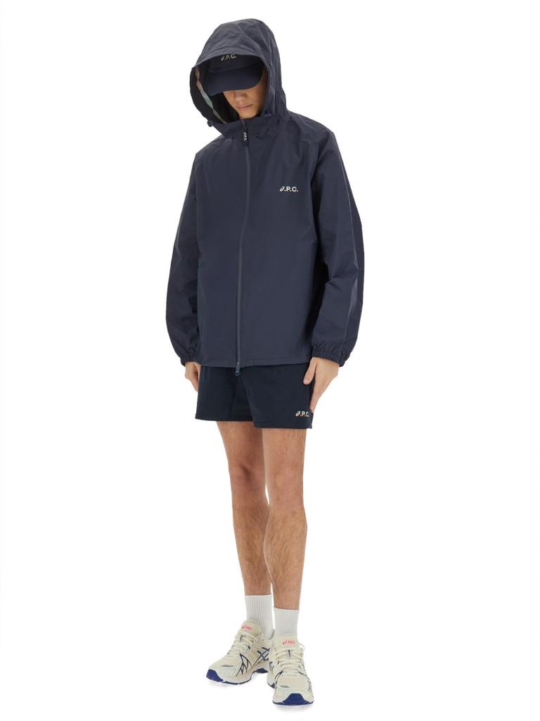 Shop NAVY BLUE POLYESTER A.P.C. X ASICS MEADOW JACKET on Sale at