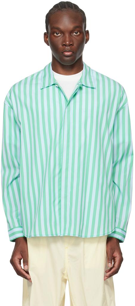 SUNNEI Green & Blue Striped Shirt