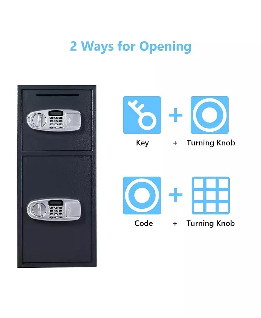 SUGIFT 2 Doors Digital Safe Box 7