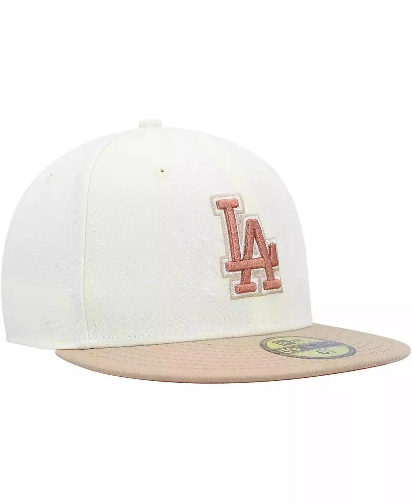 New Era Men's Cream Los Angeles Dodgers Chrome Camel Rust Undervisor 59FIFTY Fitted Hat 2