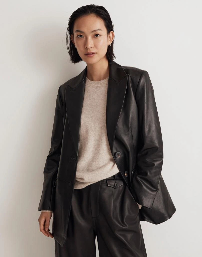 Madewell The Bedford Oversized Blazer in Leather 4