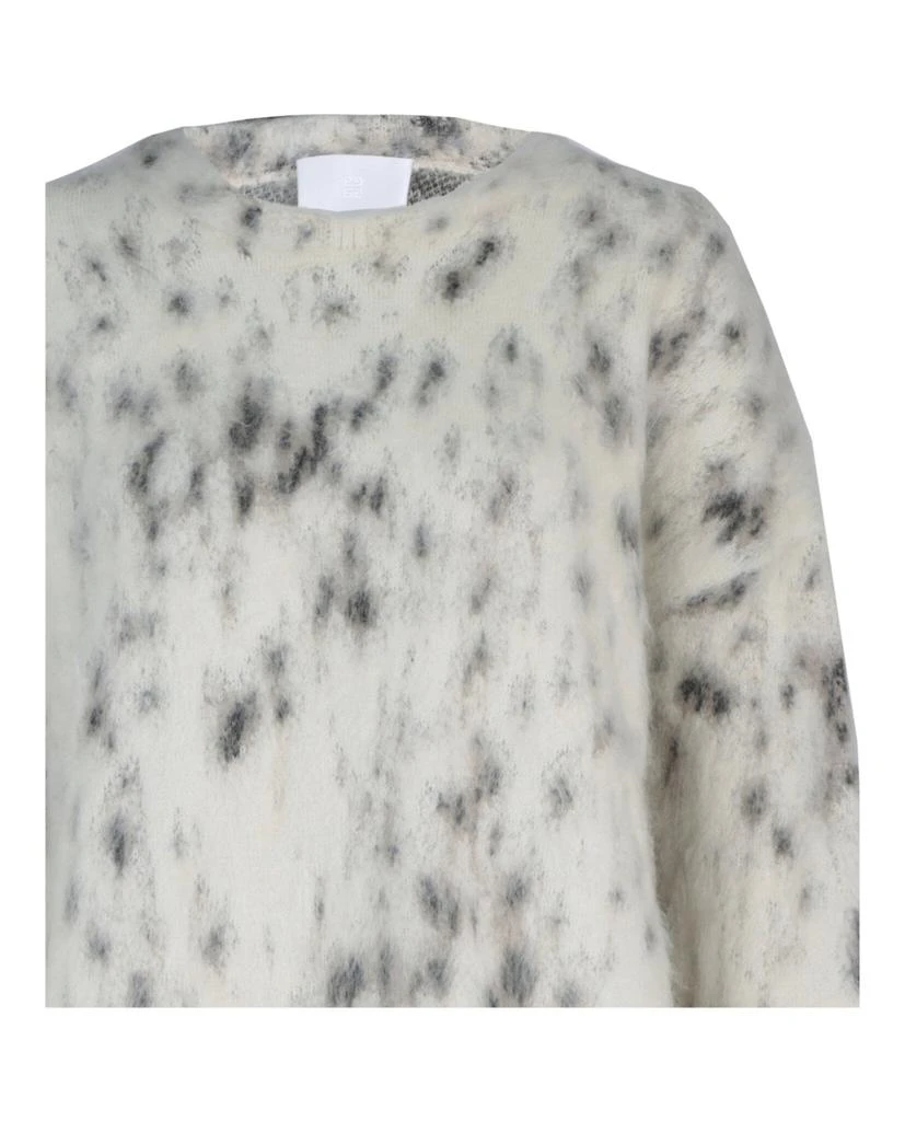 Givenchy Cropped Sweater In Mohair With Snow Leopard Print 3