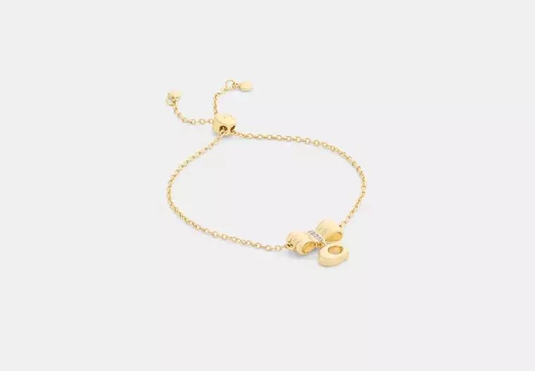 Coach Signature Bow Slider Bracelet