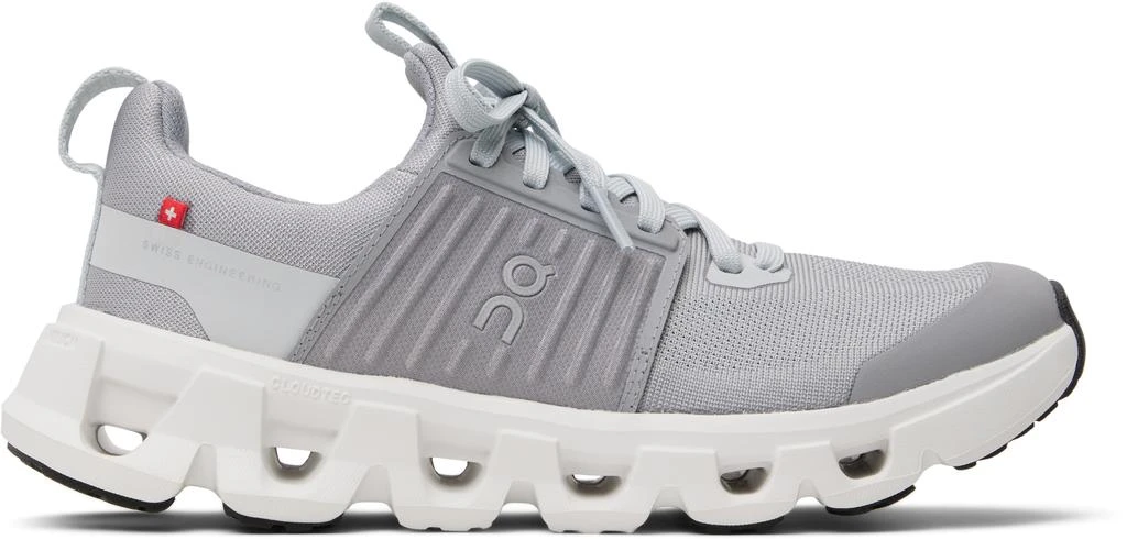 On Big Kids Gray Cloudswift Sneakers