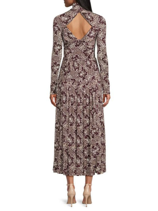 Rebecca Taylor Rochelle Print Pleated Maxi Dress 2