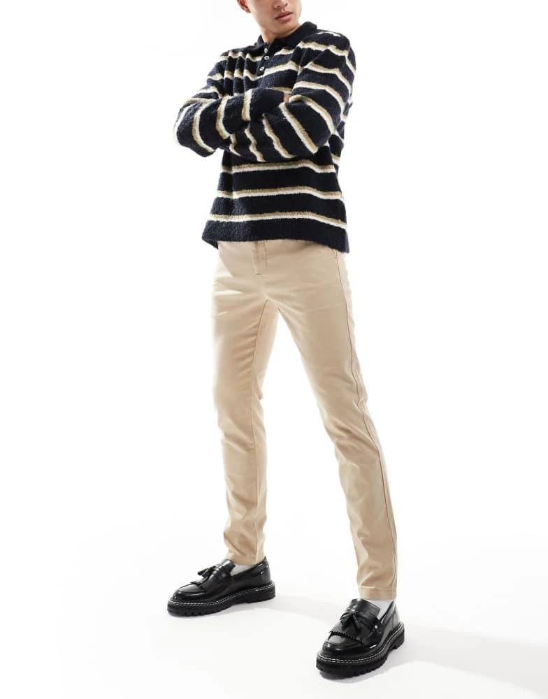 ASOS ASOS DESIGN skinny chinos in beige 1