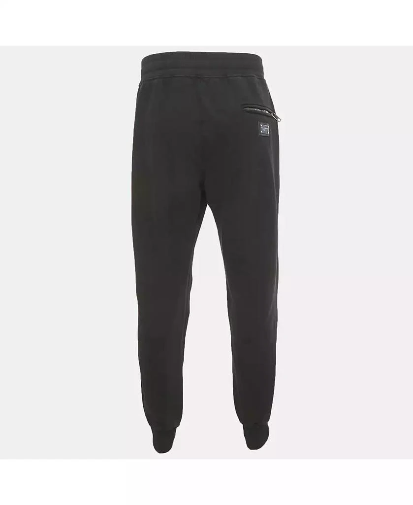 Pre-Owned Dolce & Gabbana Men's Black Cotton Logo Plaque Detail Jogger 2