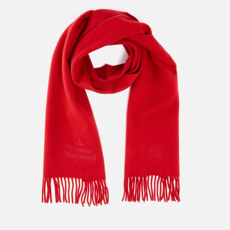Vivienne Westwood Vivienne Westwood Embroidered Wool Logo Scarf 1