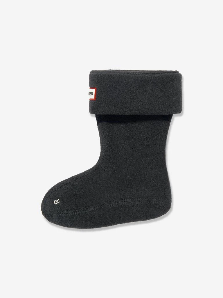 Hunter Hunter Kids Recycled Fleece Boot Socks in Black 2