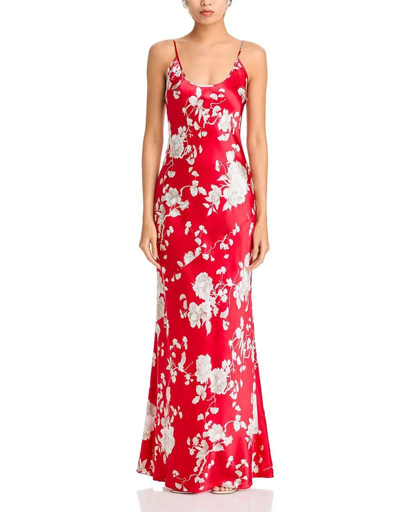 L'Agence Charmaine Silk U Neck Gown 7