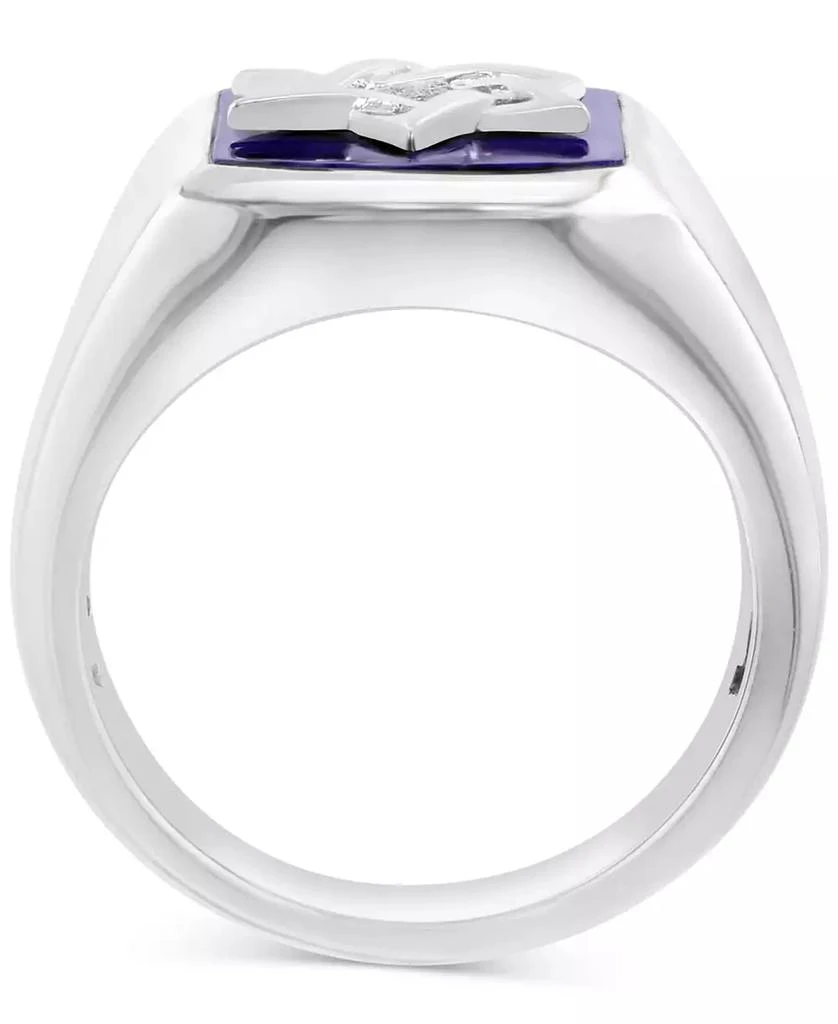 Effy EFFY® Men
s Lapis Lazuli 
Star of David Polished Ring in Sterling Silver 4