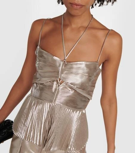 Altuzarra Justin halterneck lamé top 4