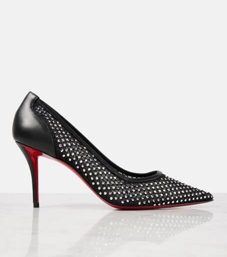 Christian Louboutin Apostropha 80 embellished mesh pumps 5