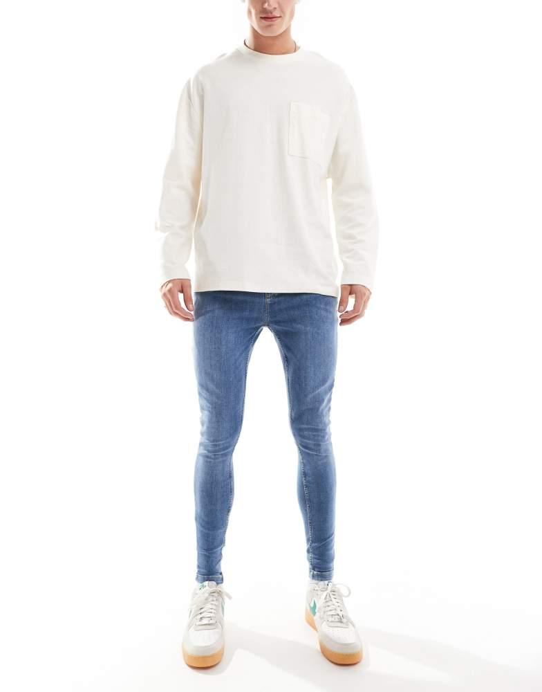 HERA Hera Mens spray on jean in mid blue