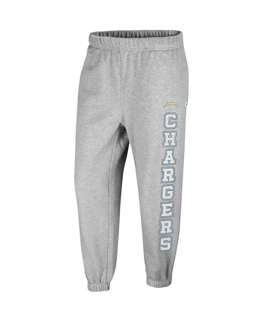 47 Brand Women's Gray Distressed Los Angeles Chargers Double Pro Harper Jogger Sweatpants 3