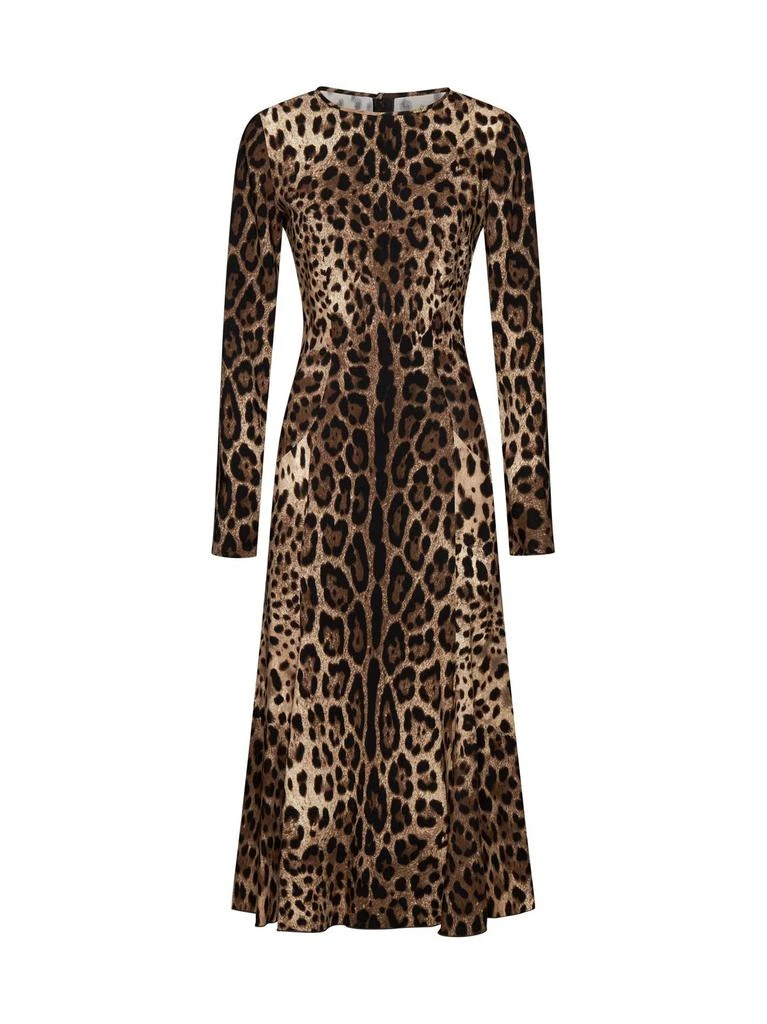 Dolce & Gabbana Dolce & Gabbana Leopard-Printed Flared Midi Dress 1