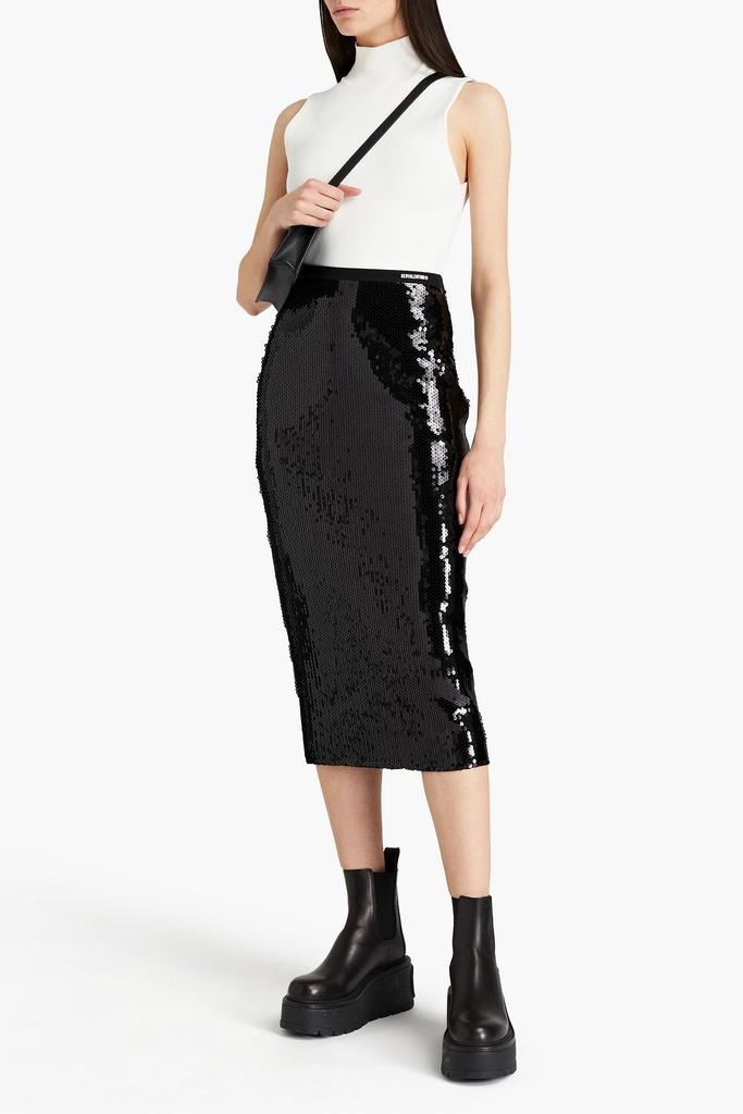 RED Valentino Sequined jersey midi pencil skirt