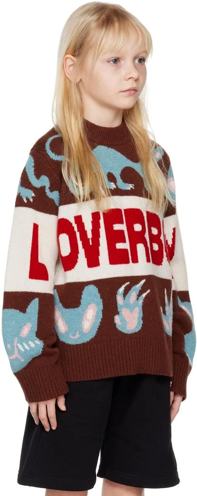 Charles Jeffrey Loverboy SSENSE Exclusive Kids Brown Cat Sweater 2