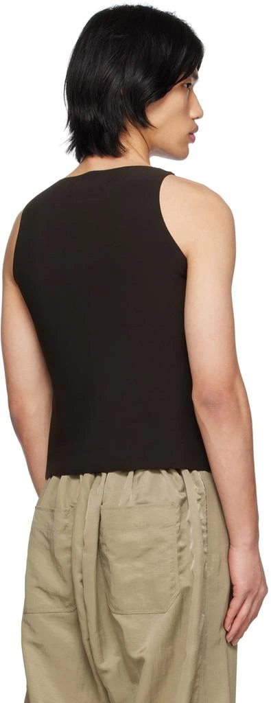 Birrot Brown Boat Neck Tank Top 3