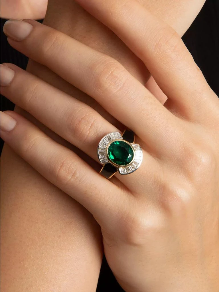 Melis Goral Reflection 14K Gold, Diamond & Green Quartz Ring 3