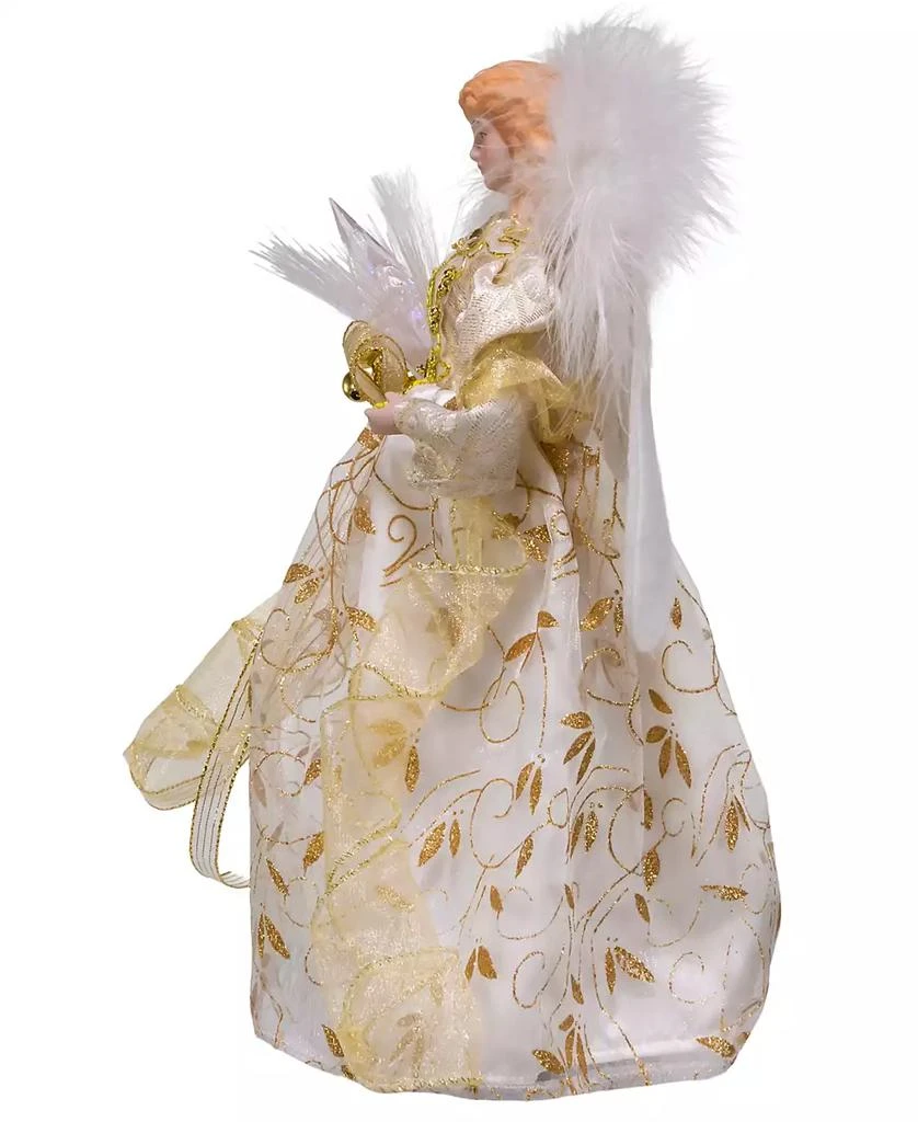 Kurt Adler 12" Battery-Operated Fiber Optic Angel Tree Topper with Color Changing LED Lights 1