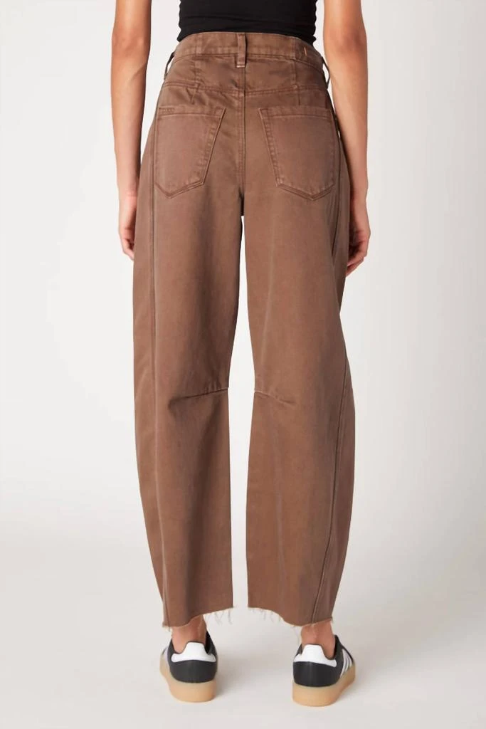 Blank NYC Barrel Leg Garment Dye Jeans In Coffee Bar 2