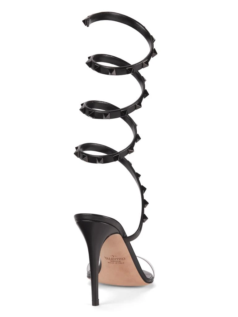 Valentino 95MM Rockstud Leg-Wrap Leather Sandals 3