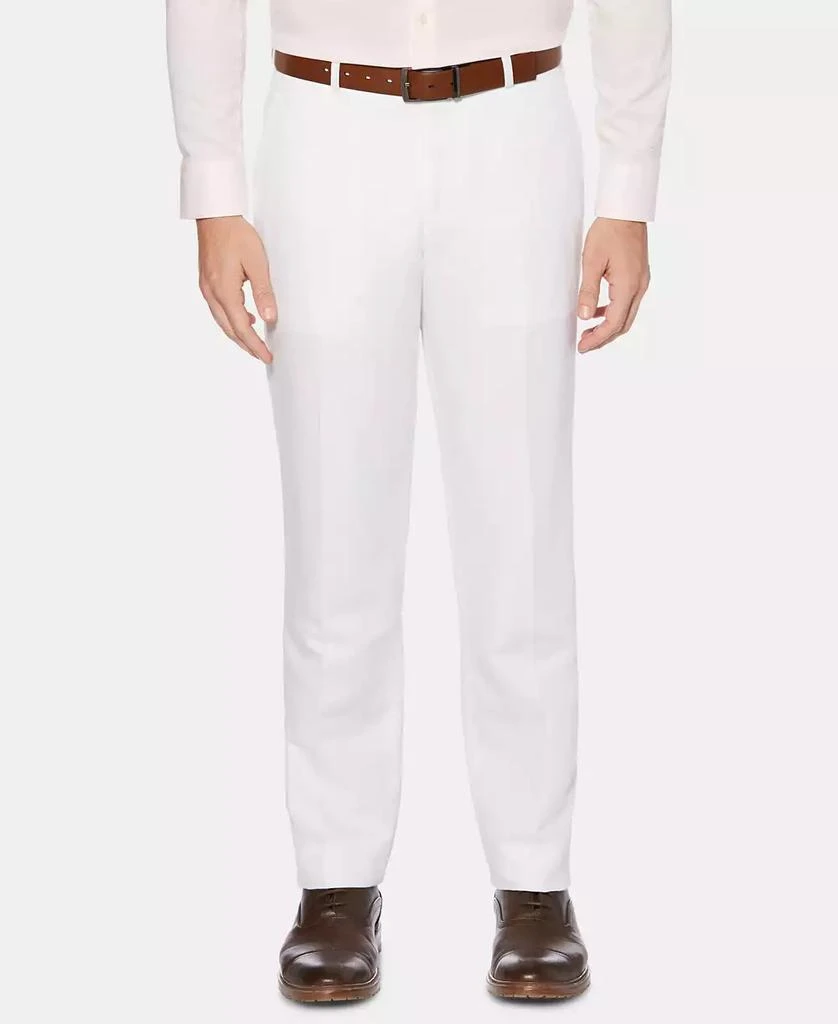 Perry Ellis Perry Ellis Men's Portfolio Modern-Fit Linen/Cotton Solid Dress Pants 1