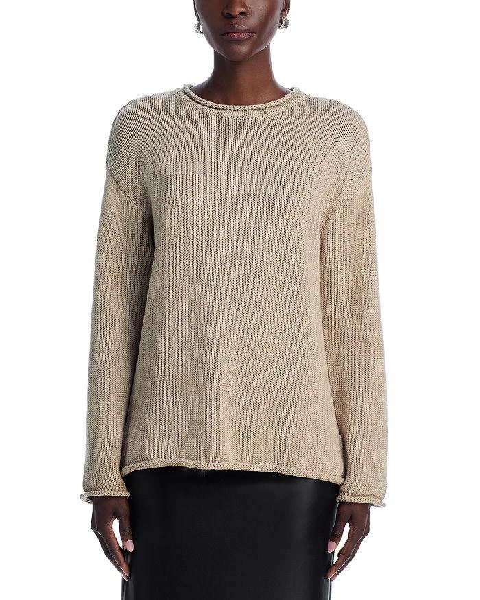 AQUA Cotton Roll Neck Sweater - Exclusive 6