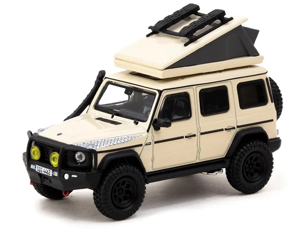 Tarmac Works Mercedes-AMG G 63 with Camping Tent Beige "Road64" Series 1/64 Diecast Model Car by 1